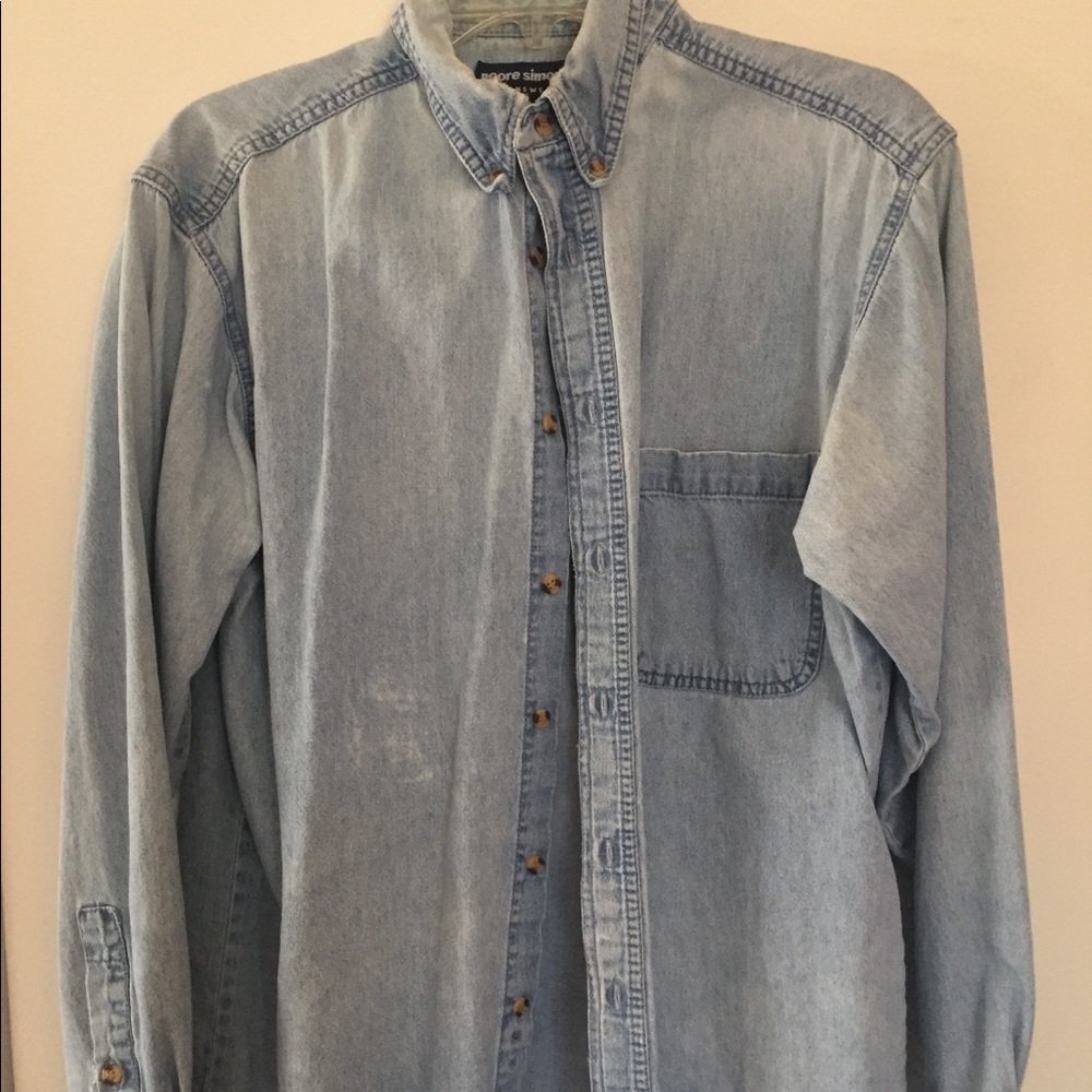 Poore simon’s men’s denim small shirt